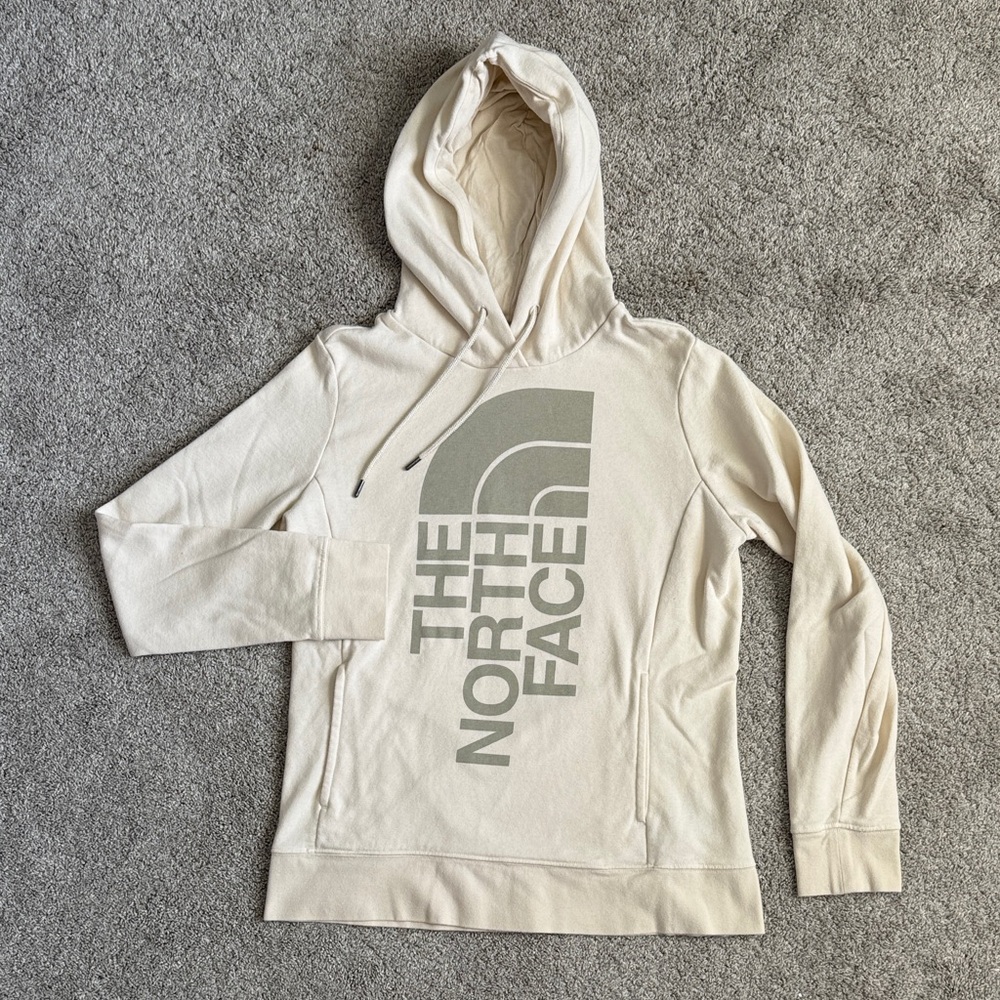 The North Face Beige Hoodie with Logo